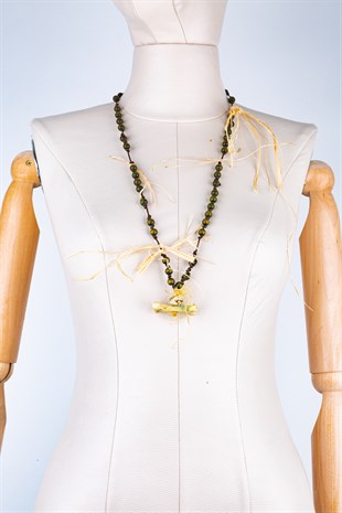 Atalar Kemik Ahşap Kolye