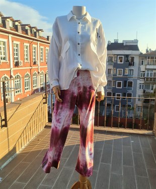 Beyaz Bol Pamuk Bayan Gömlek