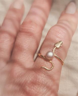 Büke İnci Yılan Yüzük