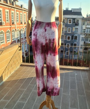 Desenli Kadife Bayan Pantolon