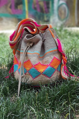 Desenli Wayuu Çanta