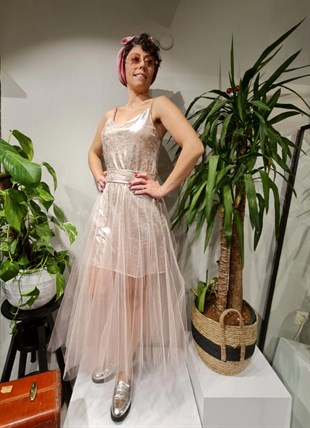 Rosa Sucre Tül Detaylı Elbise