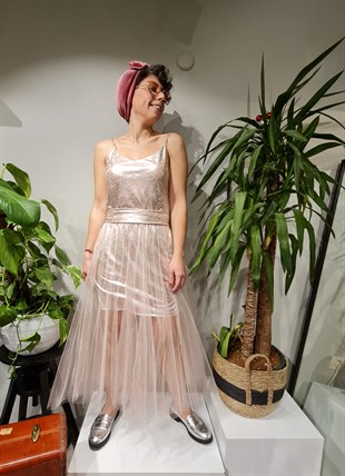 Rosa Sucre Tül Detaylı Elbise