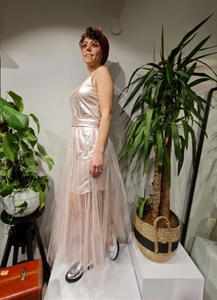 Rosa Sucre Tül Detaylı Elbise