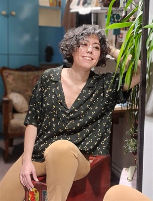 Flor Crop Top Gömlek