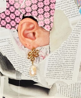 Kelt Örgüsü Barok İnci Küpe