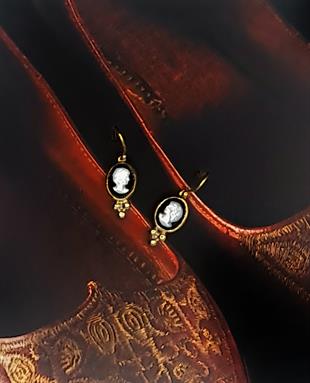 Lady Cameo Retro Gümüş Küpe