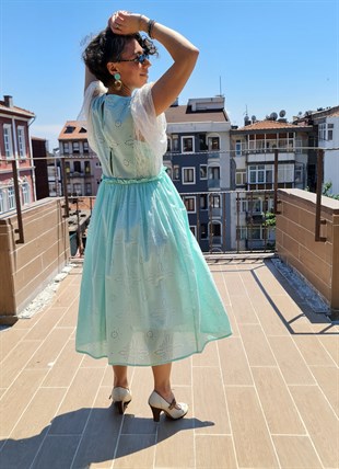 Lucille Mint Elbise