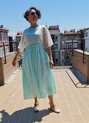 Lucille Mint Elbise