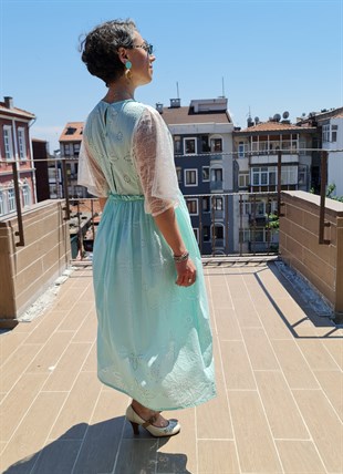 Lucille Mint Elbise