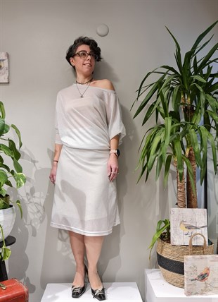 Marquesa Kayık Yaka Elbise