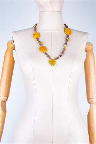 Mat Ceyt Taşı Yusufçuk Kolye