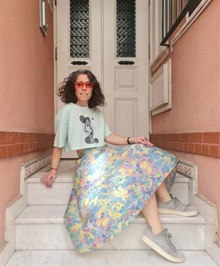 Mint Yeşili Aliano Crop Top Tshirt