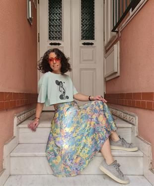 Mint Yeşili Aliano Crop Top Tshirt