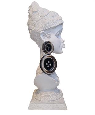 Mismatch Button Küpe