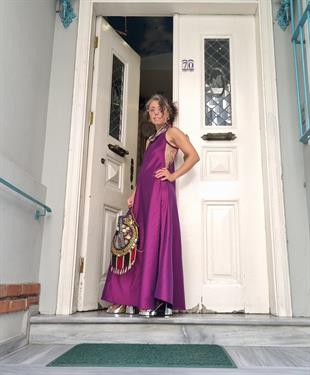 Mistik Tafta Uzun Kadın Elbise