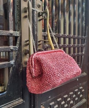 Nemetona El Örgüsü Pembe Çanta