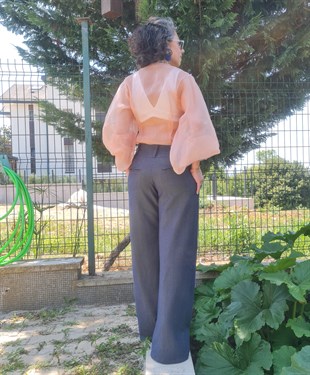 Pinky Transparan Gömlek