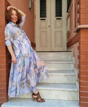 Roxanne Uzun Transparan Elbise