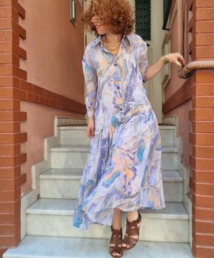 Roxanne Uzun Transparan Elbise