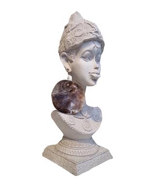 Sedef Plaka Gümüş Küpe