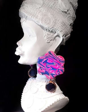 Taşlı Polimer Küpe