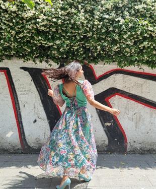 Yeşil Sırt Dekolte Detaylı Kadın Büstiyer