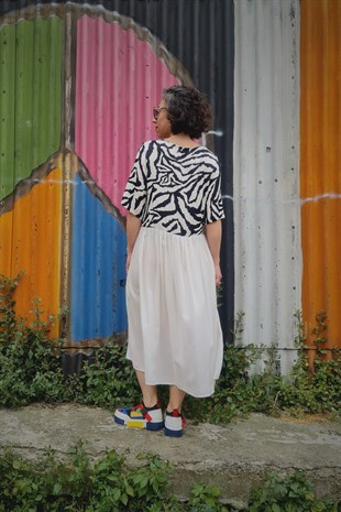 Zebra Desenli Elbise