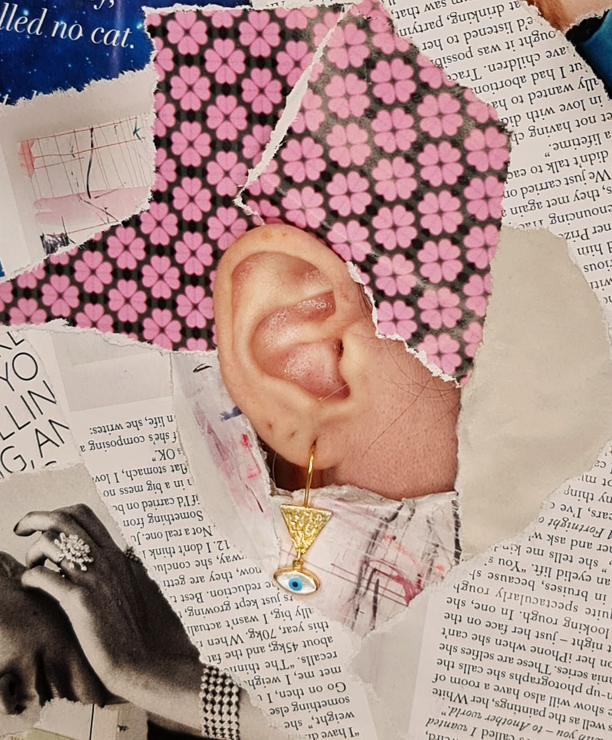 Gümüş Su Elementi Sedef Göz Kolye