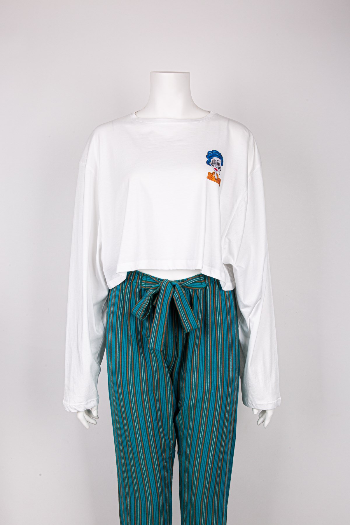 Mavi Saçlı Kız Crop top