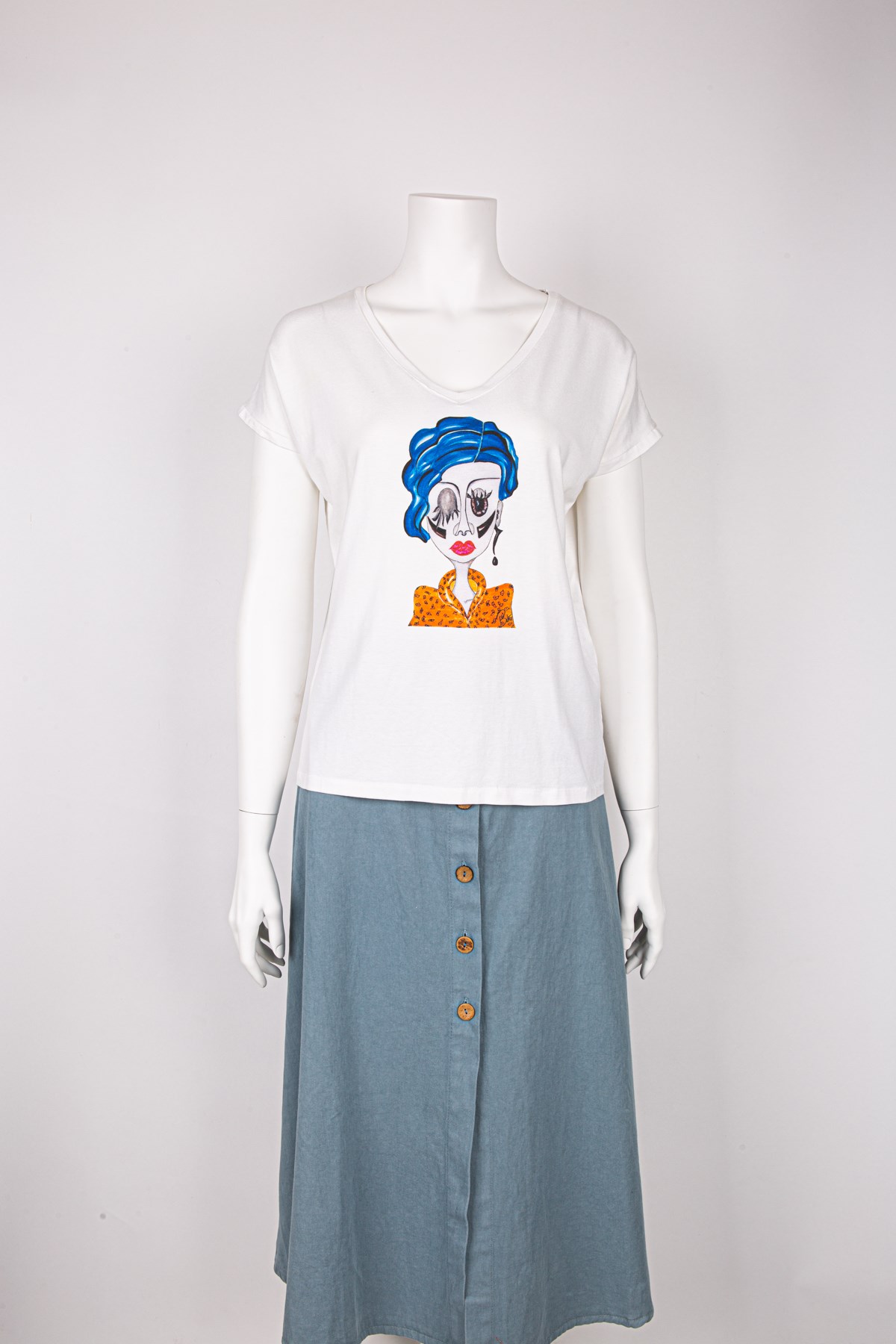 Mavi Saçlı Kız Tshirt