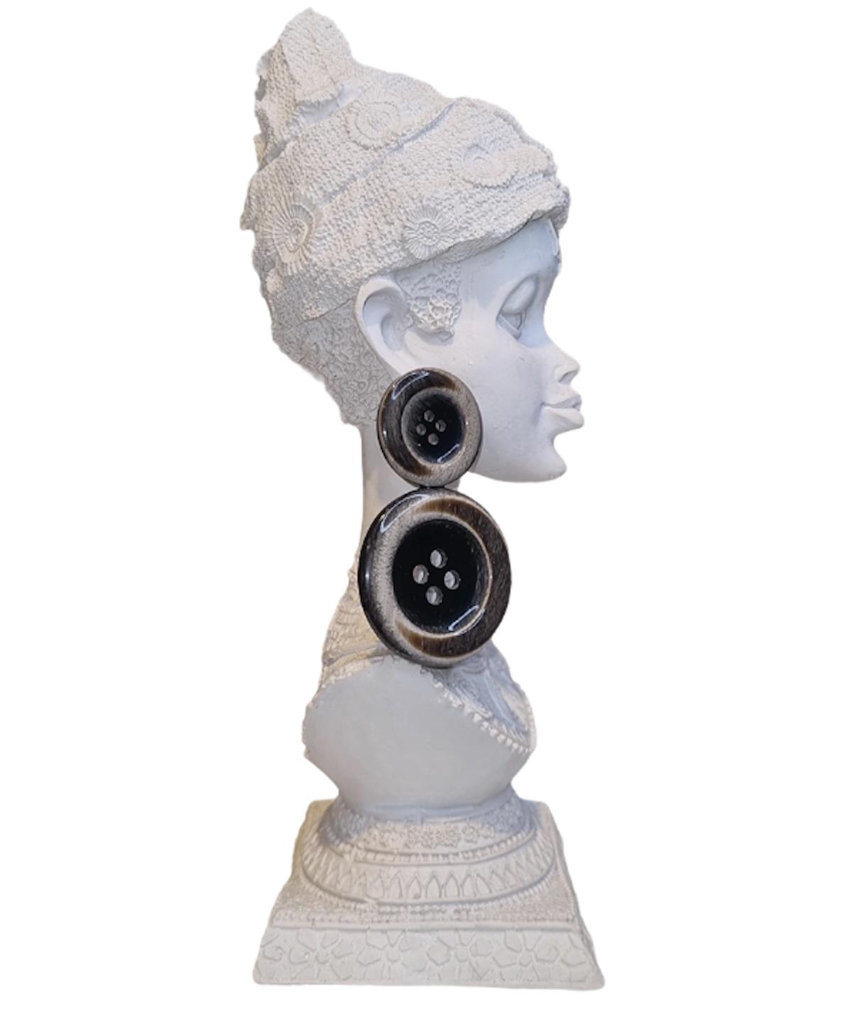 Mismatch Button Küpe