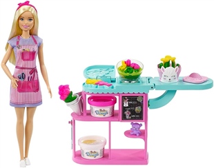 Barbie Çiçekçi Bebek ve Oyun Seti 3 Yaş ve Üzeri Kızlar İçin İdeal GTN58