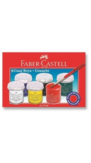 Faber Castell - Guaj Boya 6x15ml (6 Renk-160400)