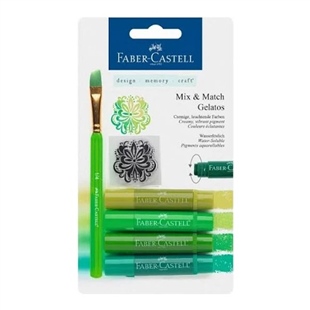 Faber-Castell Gelato Mum Boya Yeşil Tonları 4 renk  (stoklarla sınırlıdır)