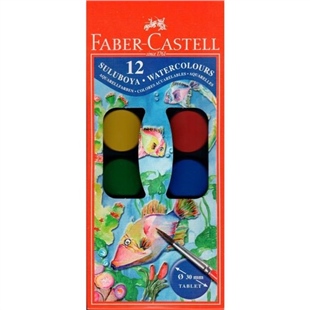 Faber-Castell Suluboya, 12 Renk Küçük Boy