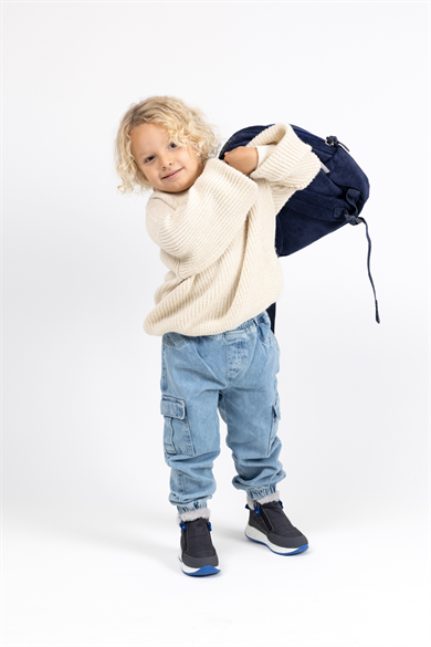 Coolest Fitil Kadife Erkek Çocuk Sırt Çantası Lacivert