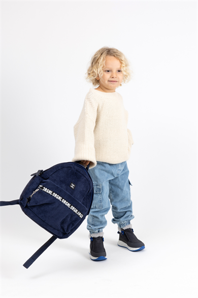 Coolest Fitil Kadife Erkek Çocuk Sırt Çantası Lacivert