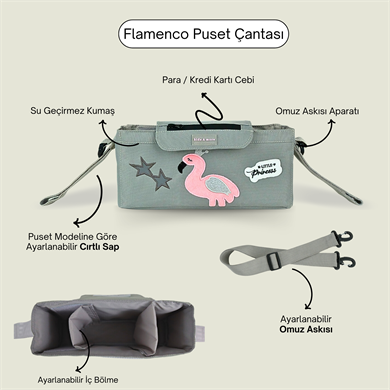 Flamenco Puset Çanta Gri