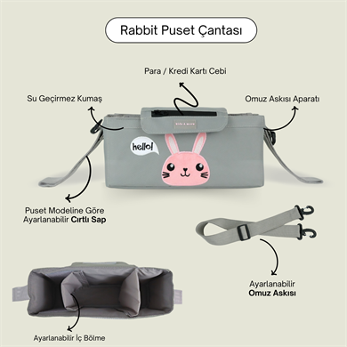 Rabbit Puset Çantası Gri
