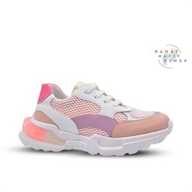 Roxy Air File Ve Vegan Deri Kız Çocuk Spor Ayakkabı Pembe