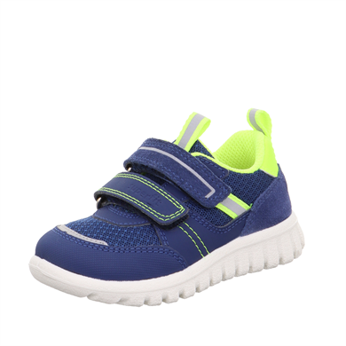 Sport 7 Mini Superfit Marka Erkek Çocuk Spor Ayakkabısı Kot Mavi - Sarı Neon