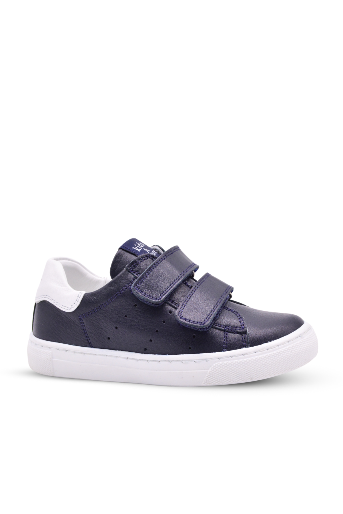 Papillon Çift Cırtlı Deri Unisex Çocuk Ayakkabı Lacivert