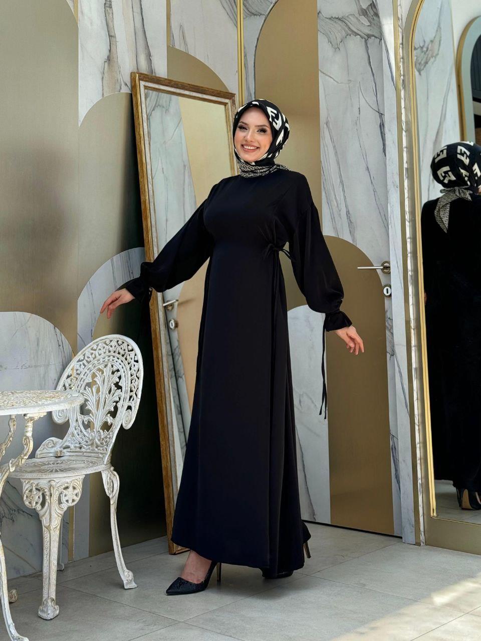 Bağlamalı Elbise Siyah 