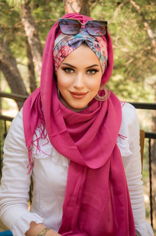 Gülkurusu Büzgülü Hazır Şal