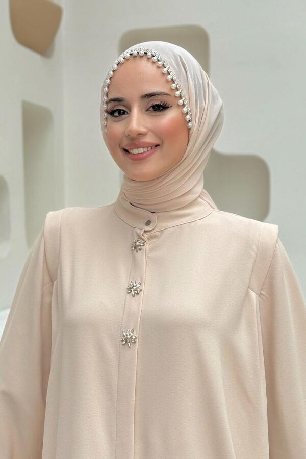 İncili Şifon Şal Taş