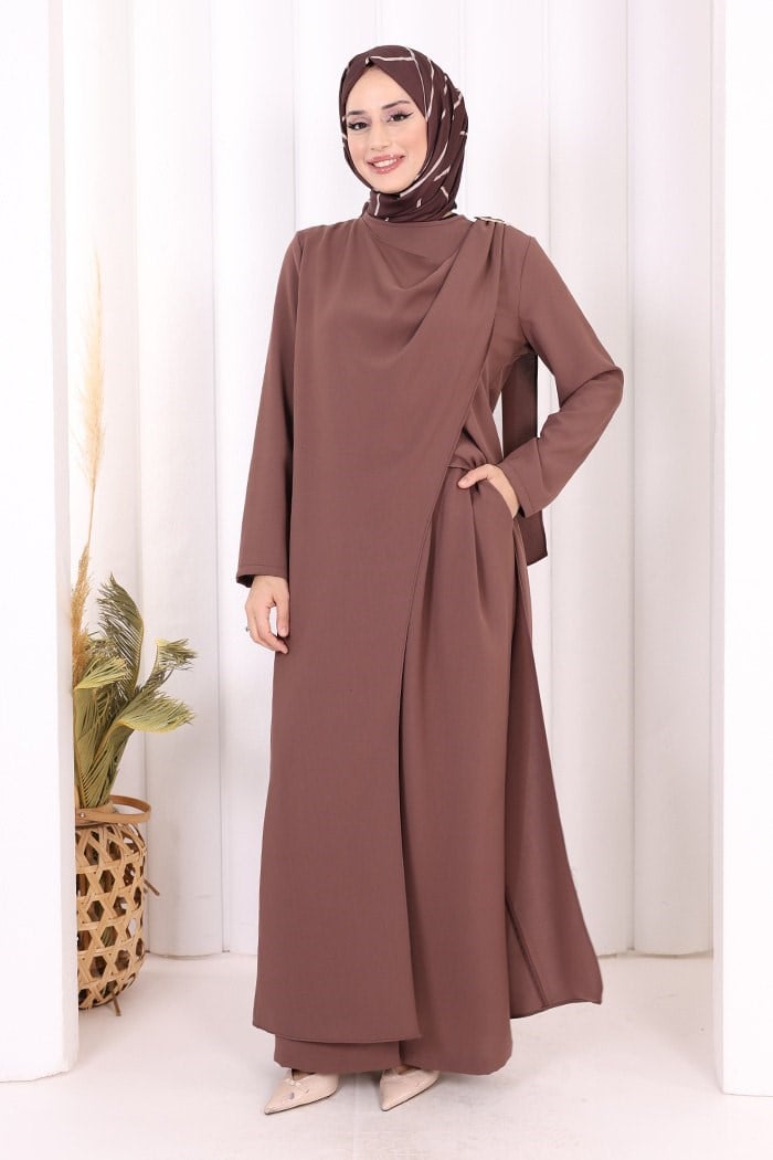 Pantolon Tunik Takım Vizon