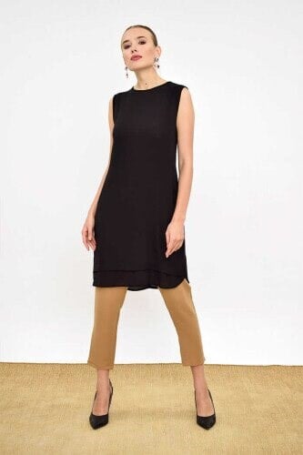 Siyah Japone Kol İçlik Tunik 