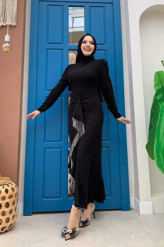 Siyah Püsküllü Abiye