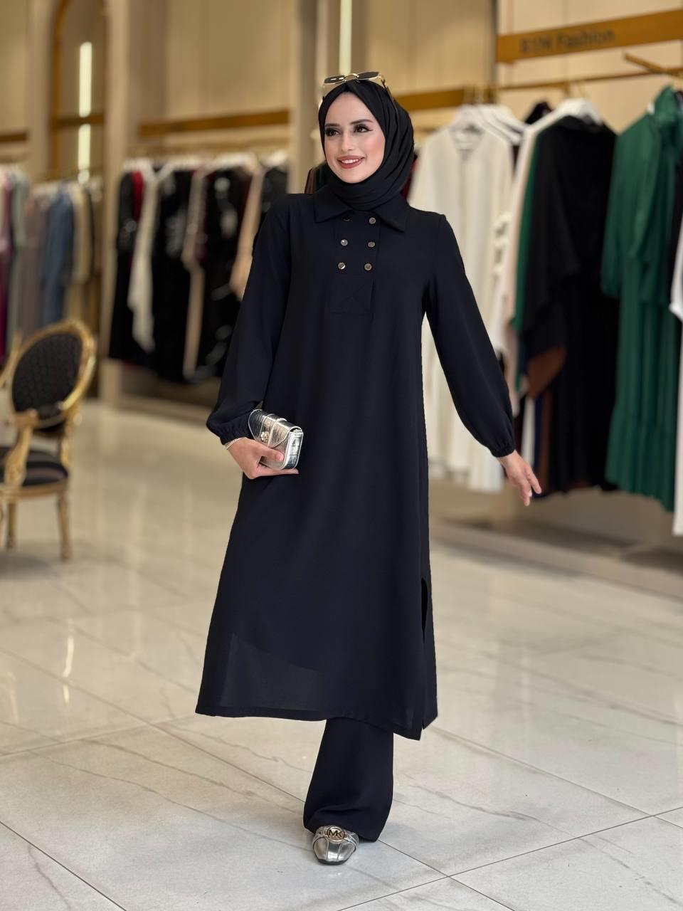 Tunik Pantolon İkili Takim Siyah 